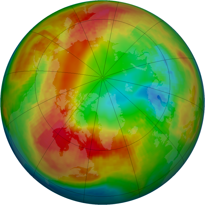 Arctic ozone map for 11 February 2003